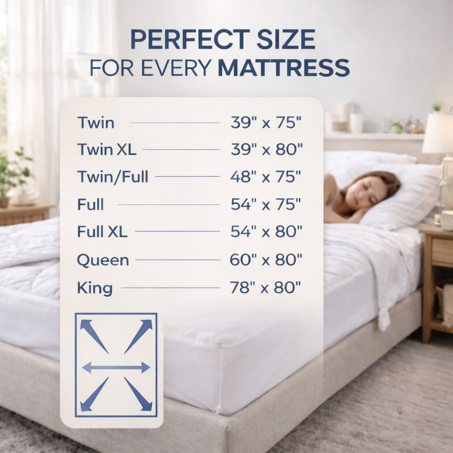 Waterproof Mattress Protector with 100% Cotton Cover & Polyester Fill