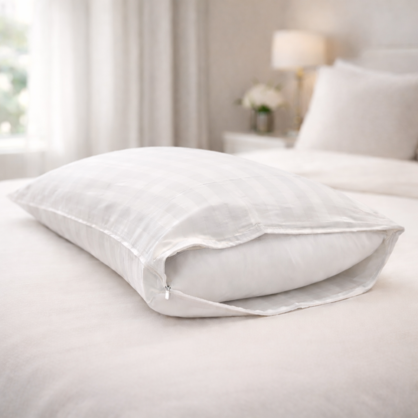 100% Cotton Zippered Pillow Protector