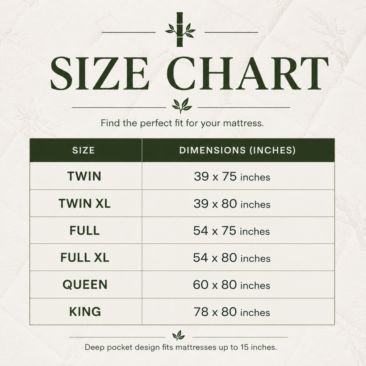 Zen Dream Quilted Bamboo Mattress Pad