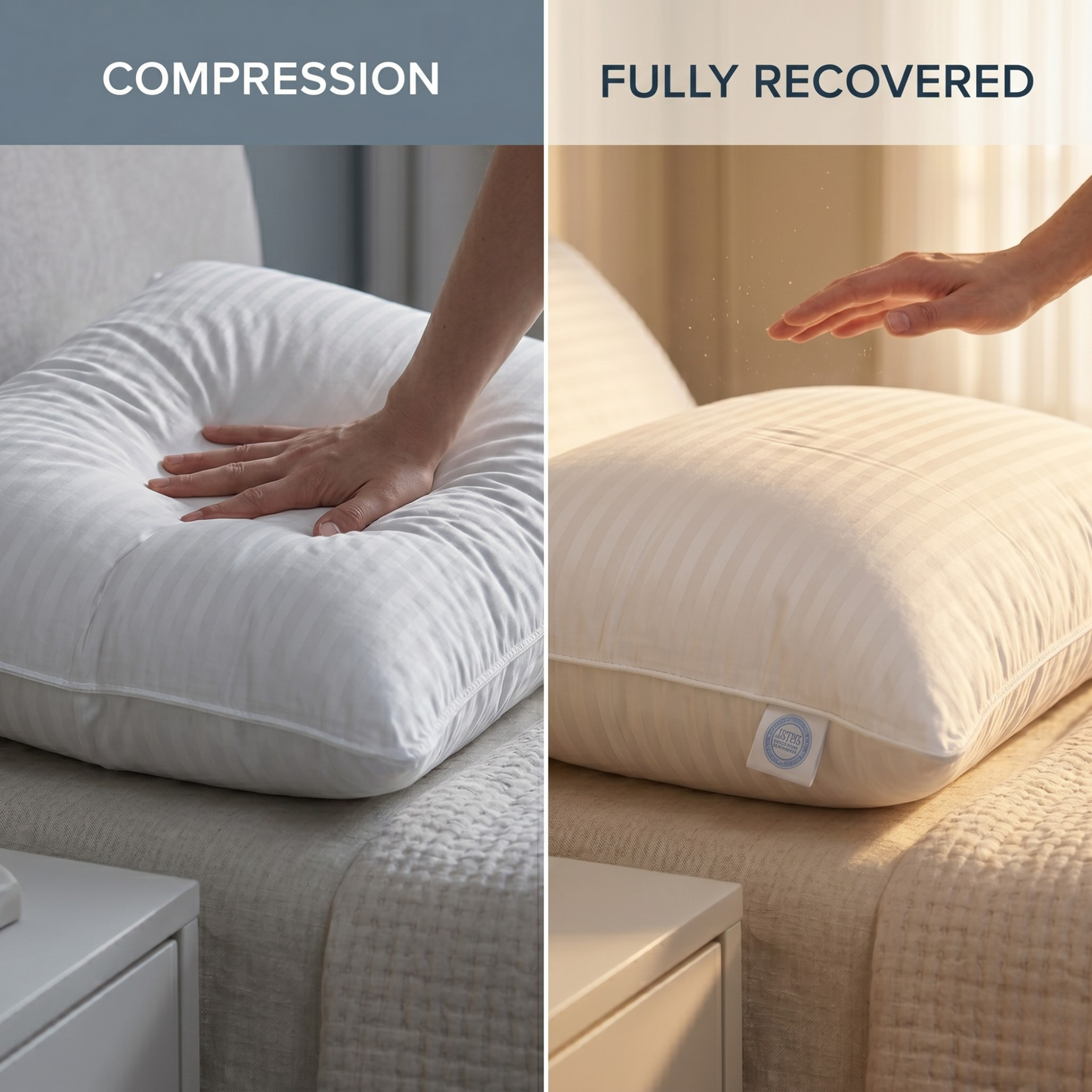 Balanced Dream 50/50 Goose Down & Feather Medium Firm Bed Pillow