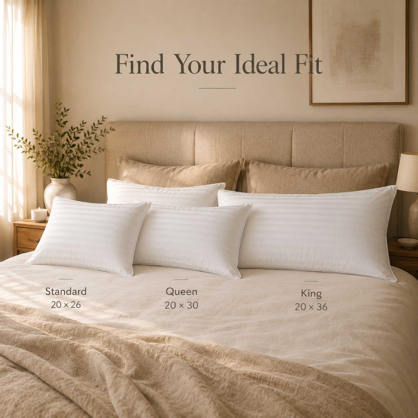 Cozy Dream 15/85 Goose Down & Feather Medium Support Pillow