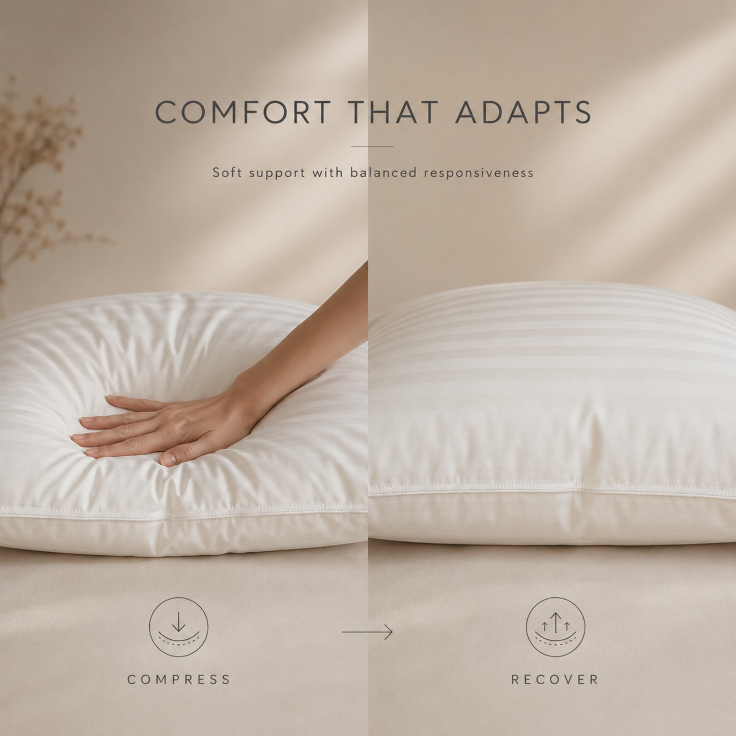 Cozy Dream 15/85 Goose Down & Feather Medium Support Pillow