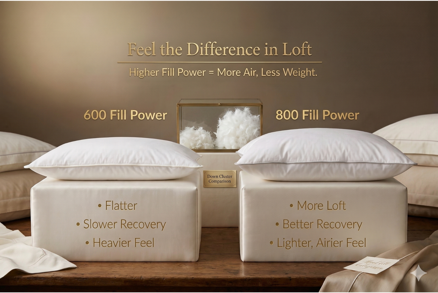 European Dream 800 Fill Power Down Pillow