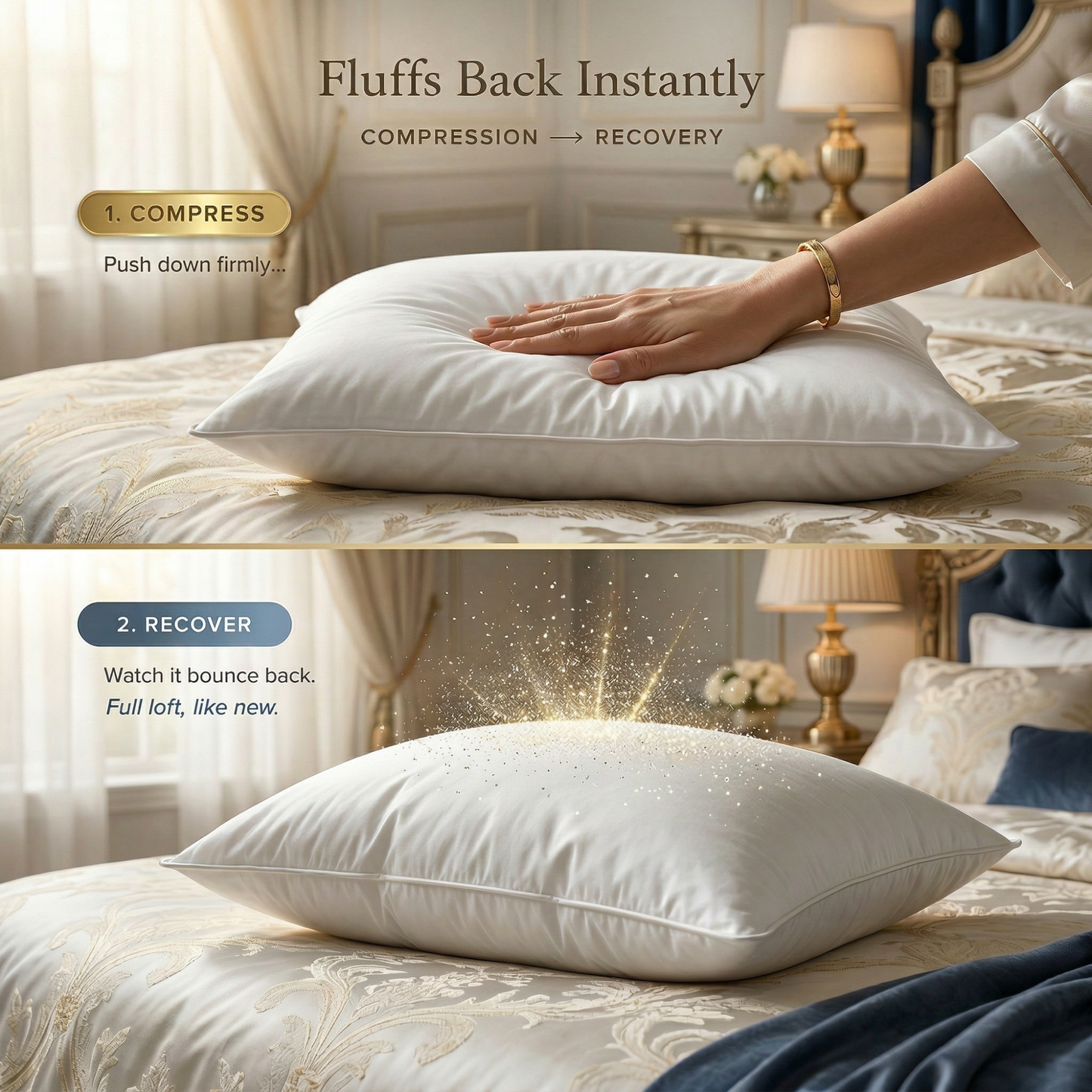 European Dream 800 Fill Power Down Pillow