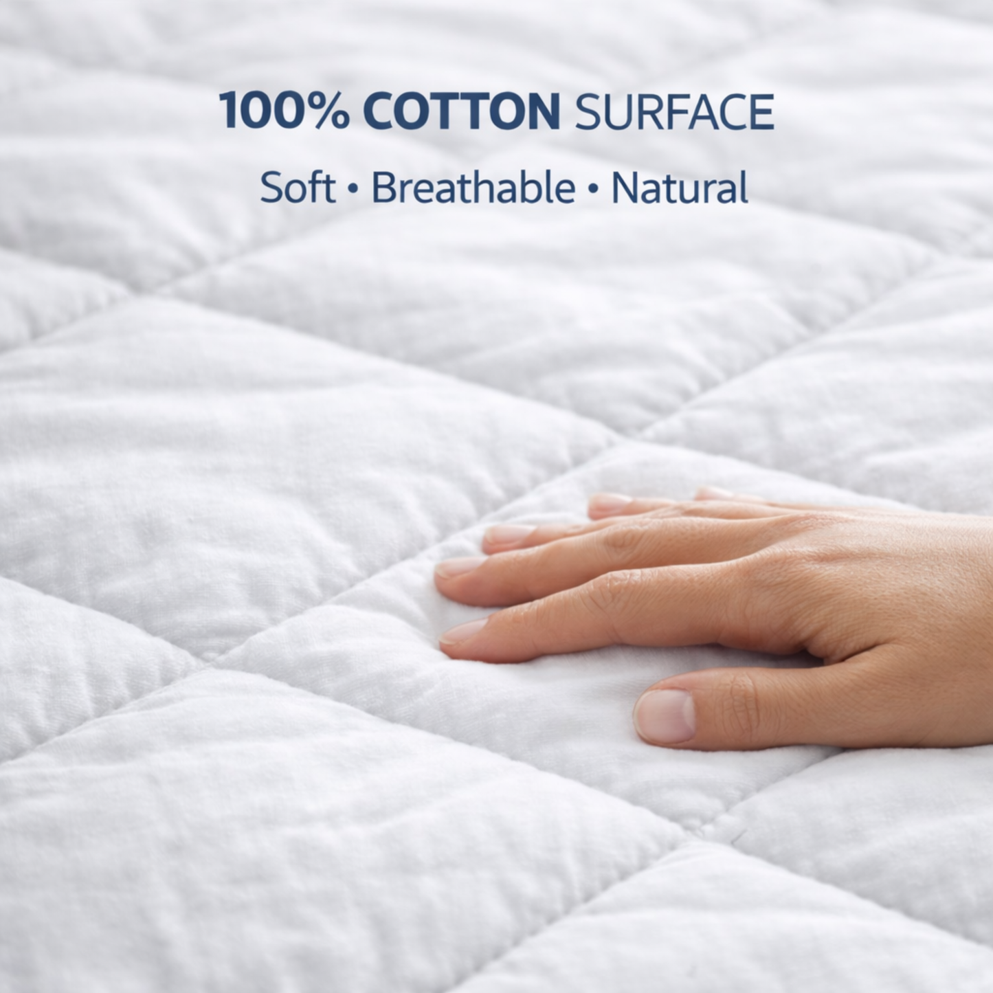 Waterproof Mattress Protector with 100% Cotton Cover & Polyester Fill