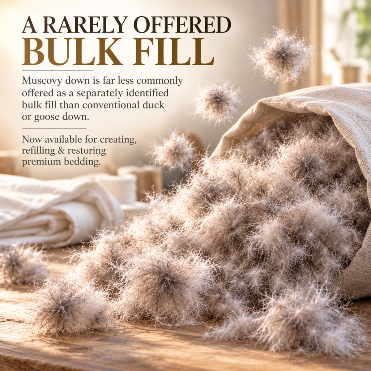 Natural Grey Muscovy Duck Down – 850 Fill Power