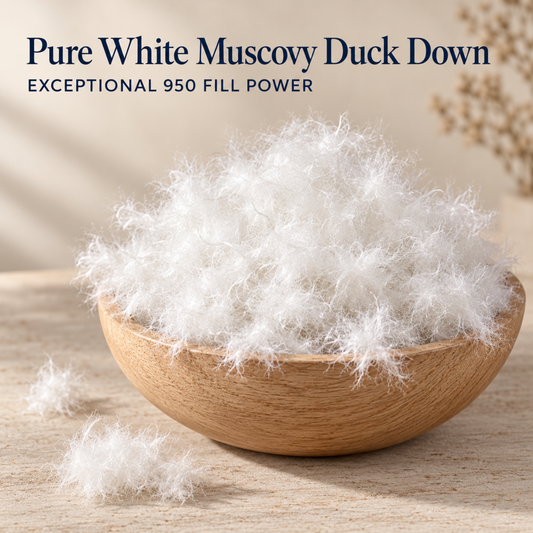 Pure White Muscovy Duck Down – 950 Fill Power