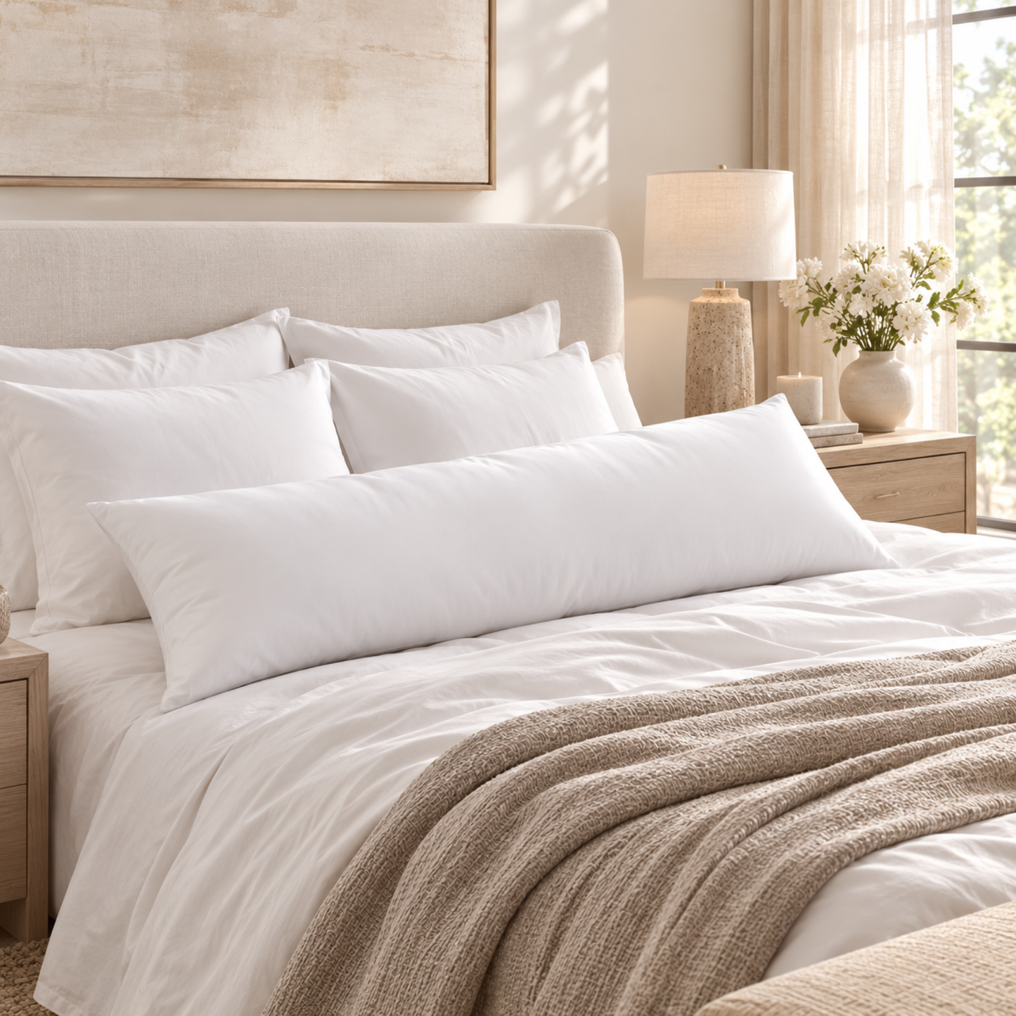 Premium Down & Feather Blend Body Pillows