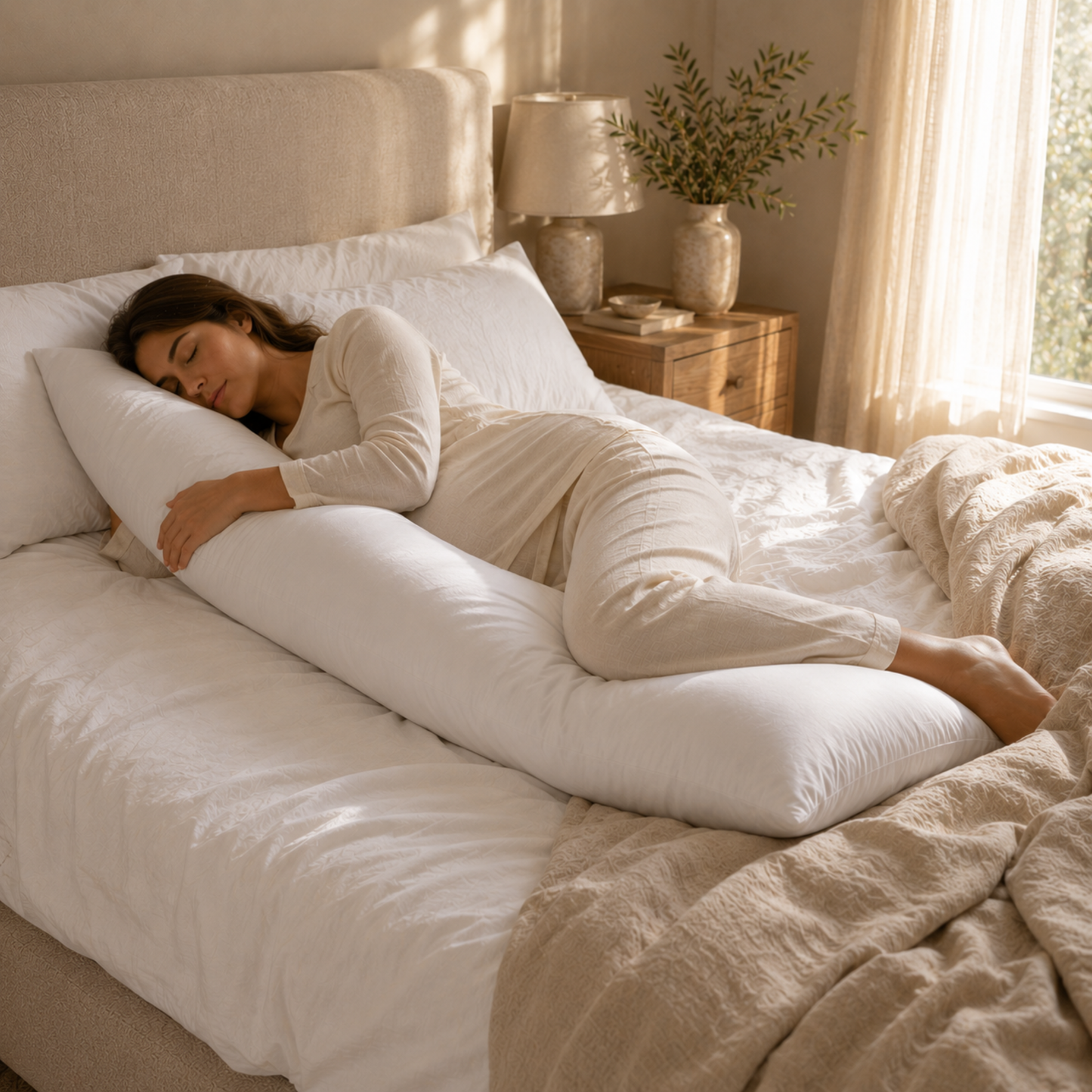 Premium Down & Feather Blend Body Pillows