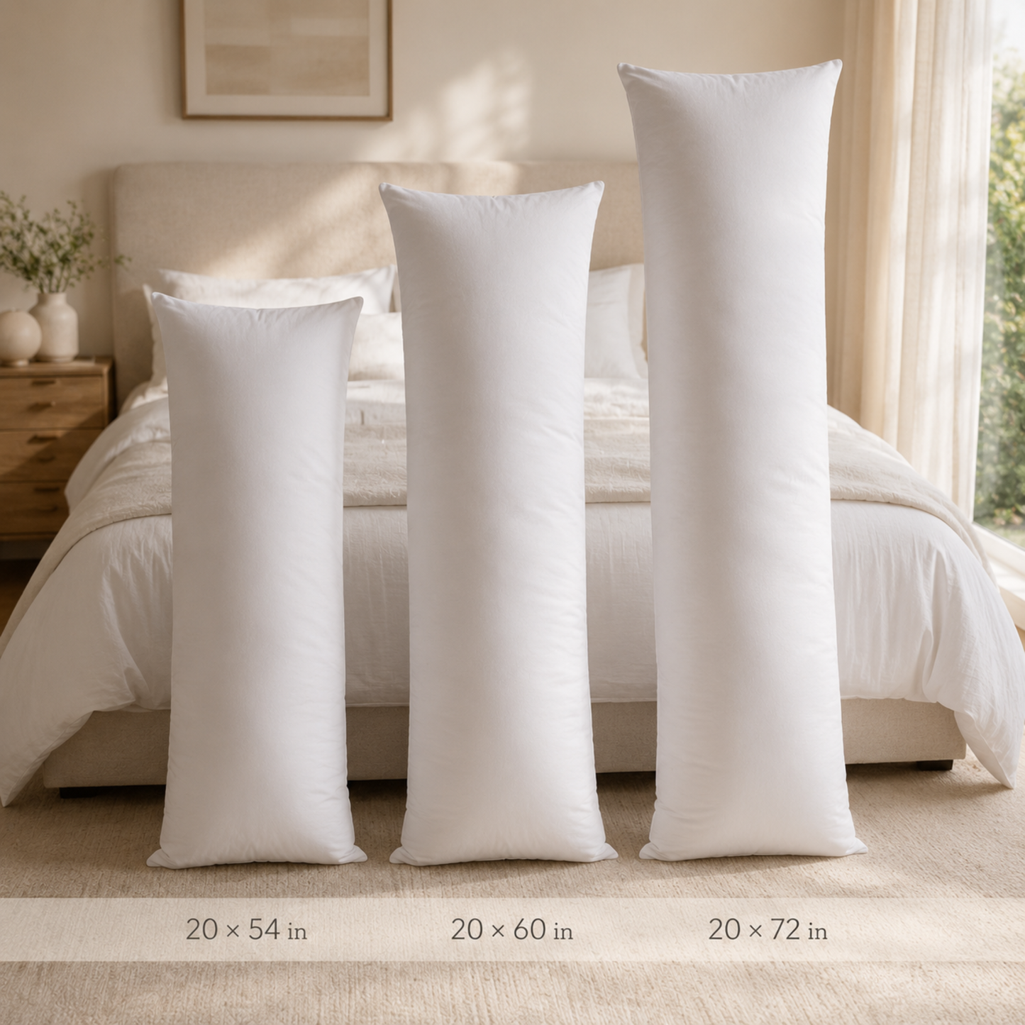 Premium Down & Feather Blend Body Pillows