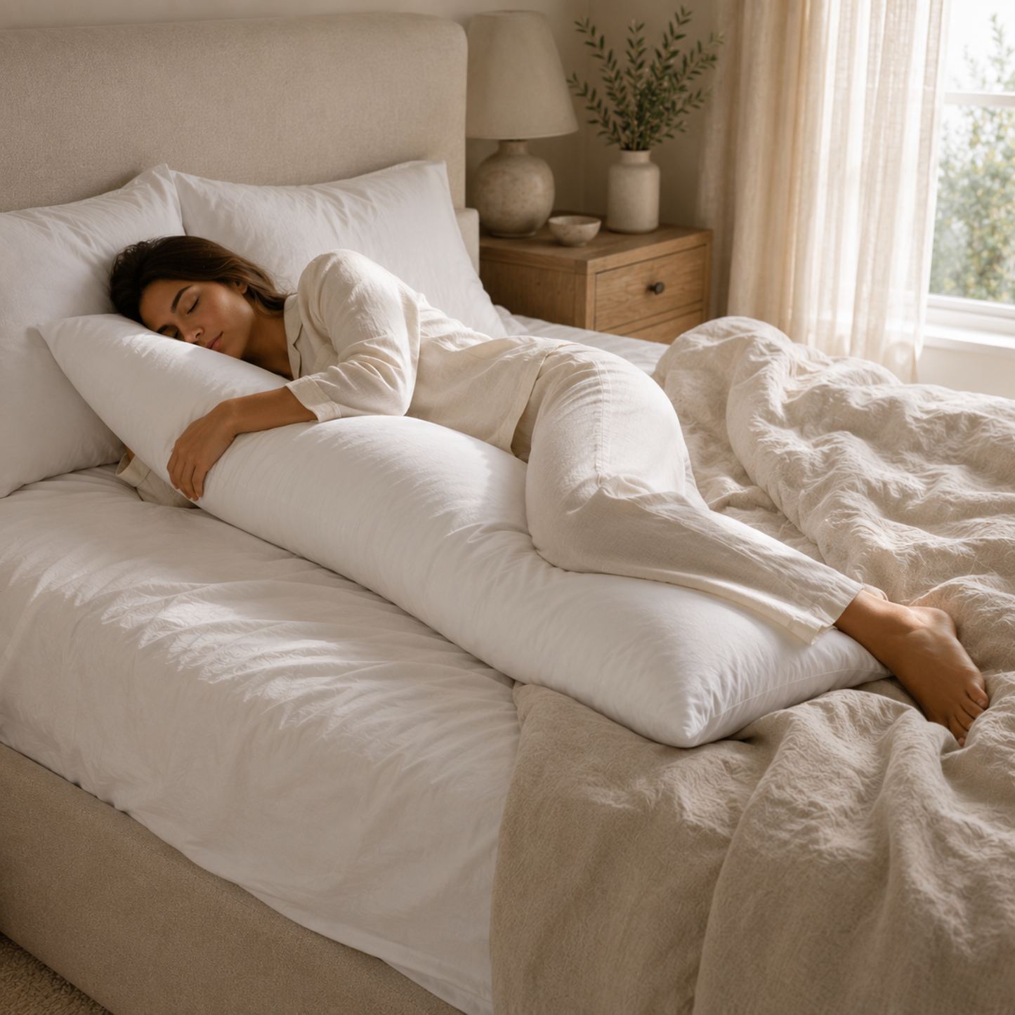 Premium Down & Feather Blend Body Pillows