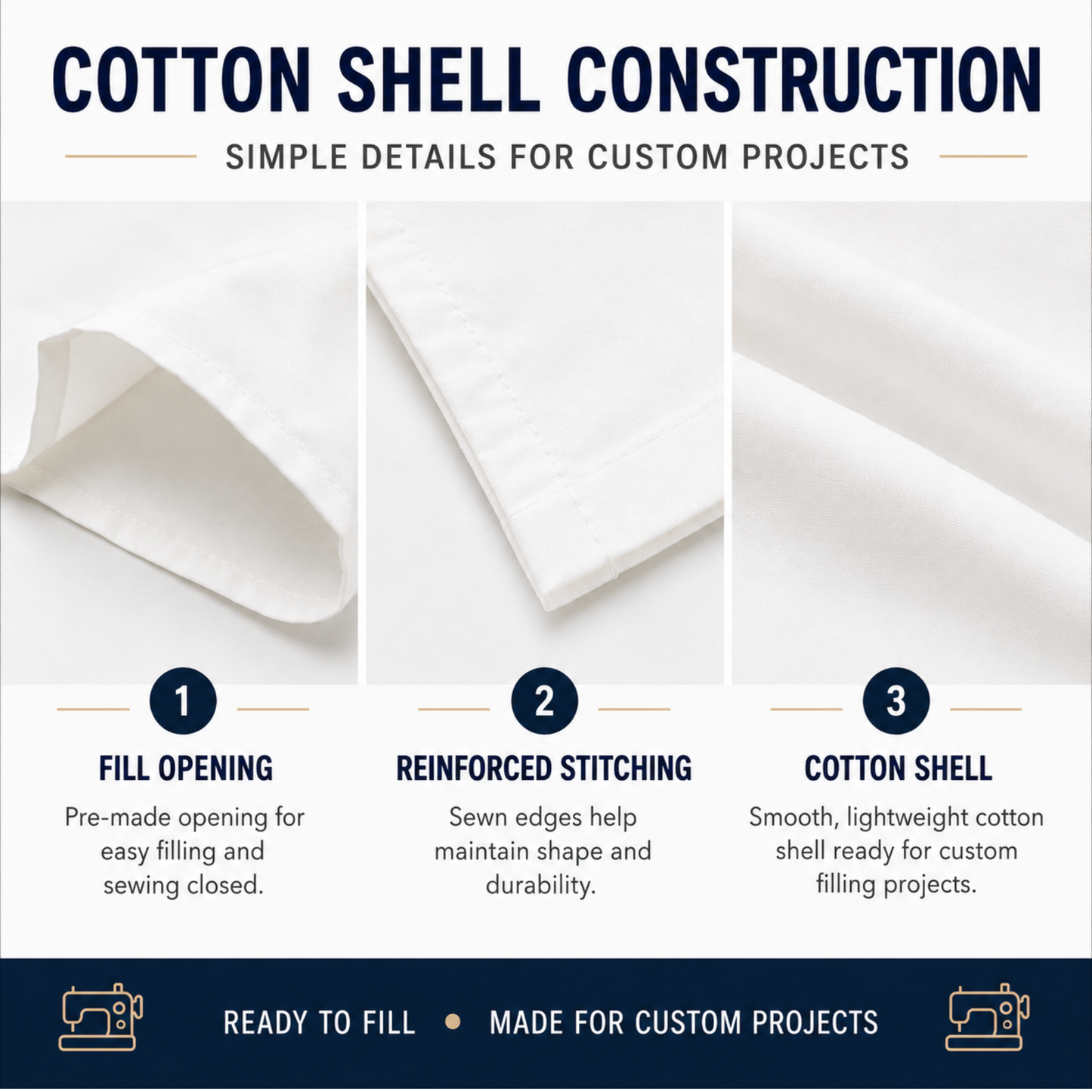 Premium Cotton Throw Pillow Shells